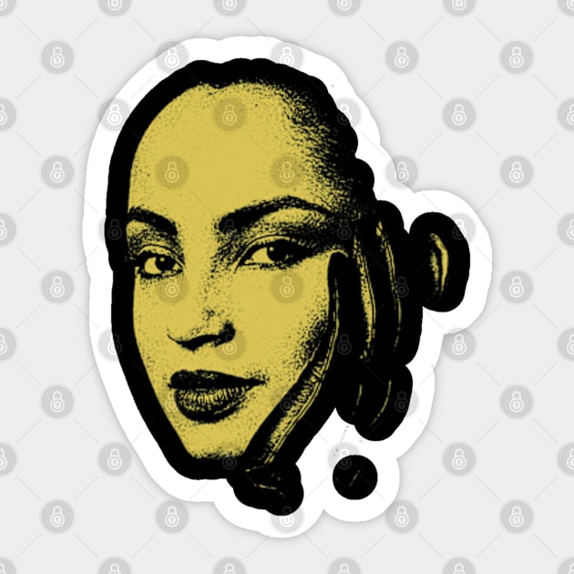 Yellow Sade Adu Delux 90s Vintage Sticker by KIBOY777